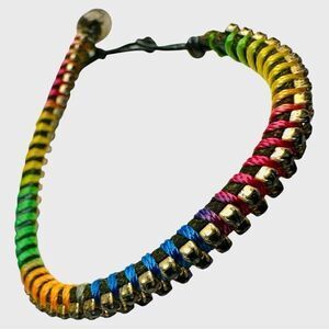 Stella & Dot Rainbow Woven Bracelet – Unisex & Trendy